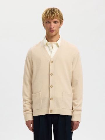 SELECTED Knit Cardigan in Grey: front