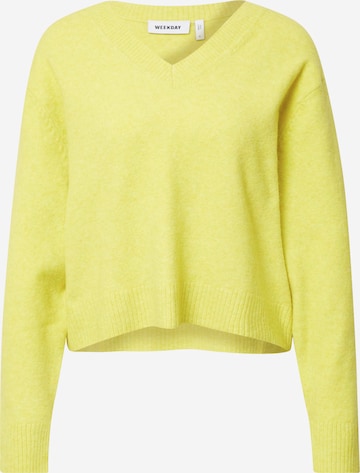 WEEKDAY Sweater 'Ellen' in Yellow: front