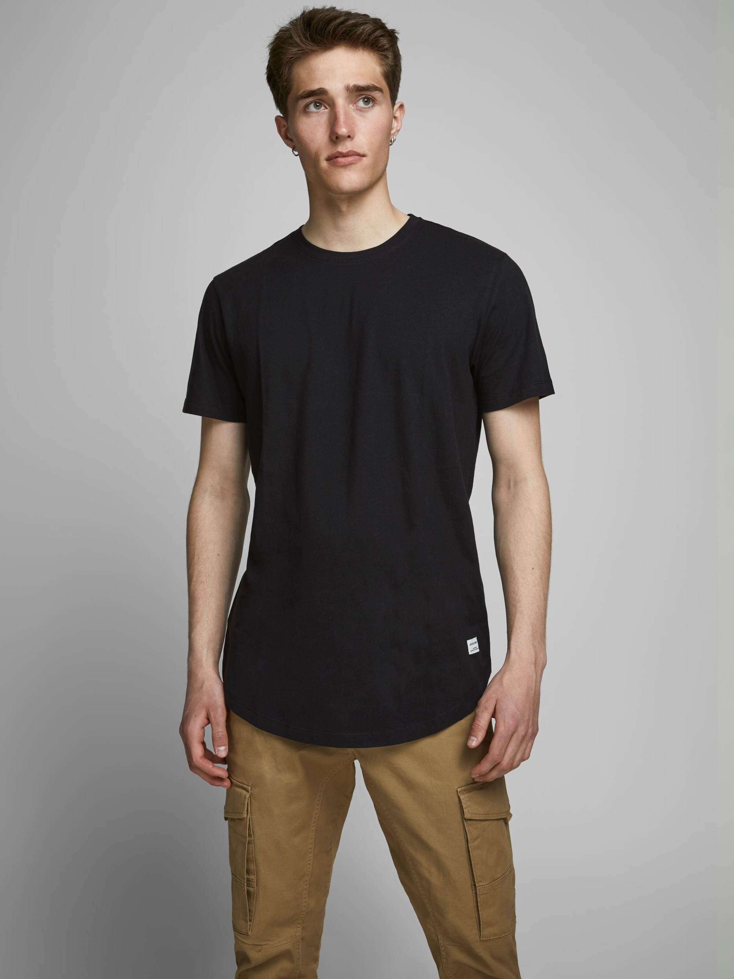 Männer Shirts JACK & JONES T-Shirt 'Noa' in Schwarz, Weiß - PO84603
