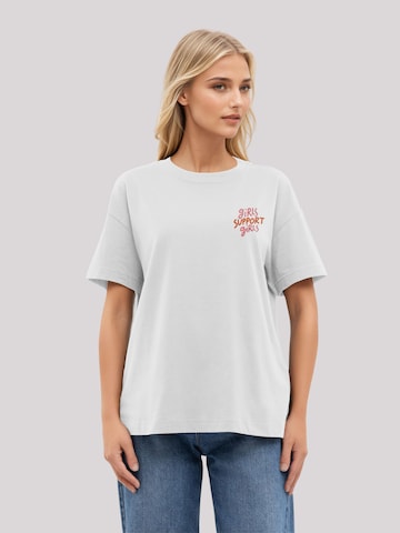 F4NT4STIC Shirt 'Girls Support Girls' in White: front