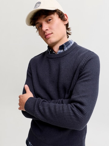 Pullover 'JJPANNEL' di JACK & JONES in blu
