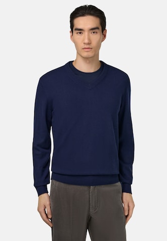 Pull-over Boggi Milano en bleu : devant