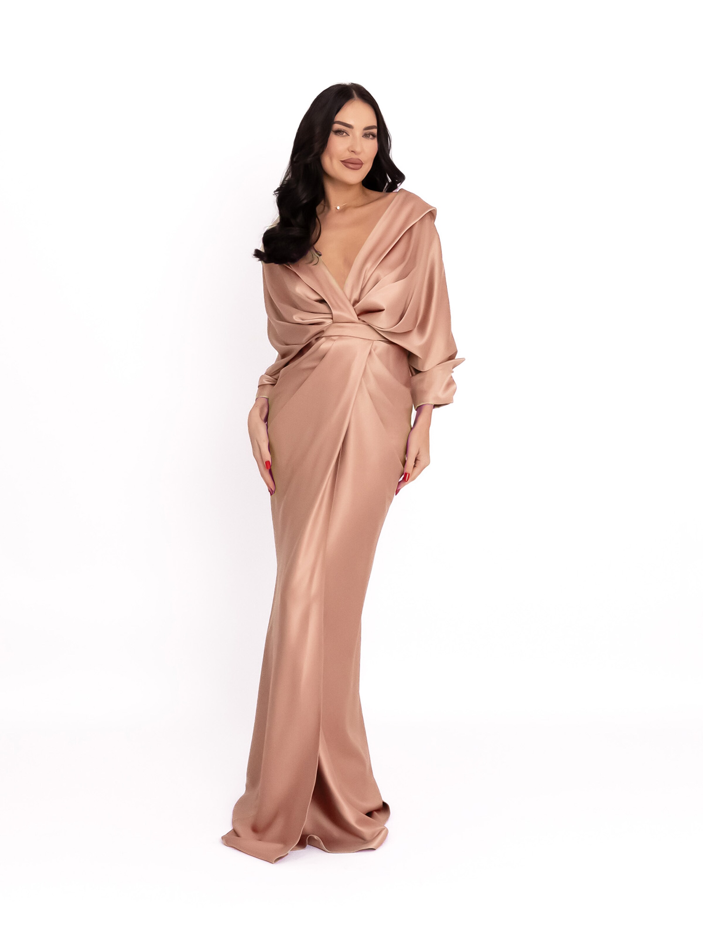 acob a porter Avondjurk in Beige