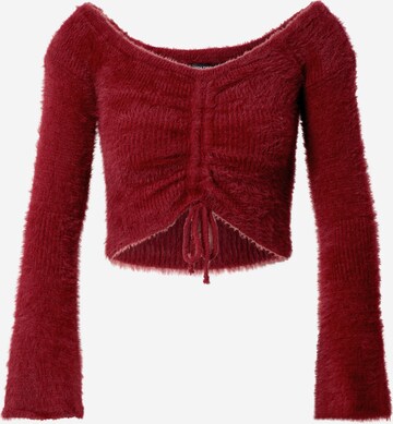 Parallel Lines Sweater in Red: front