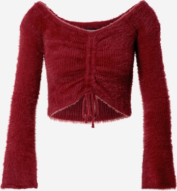 Parallel Lines Sweater in Red: front