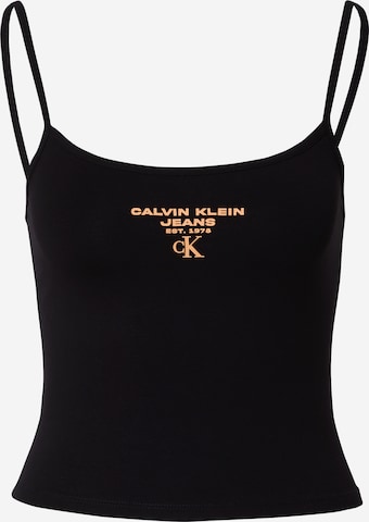 Calvin Klein Jeans Top | črna barva: sprednja stran