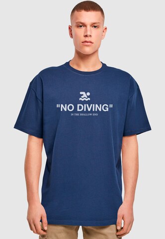 MT Upscale Póló 'No Diving Heavy' - kék: elől