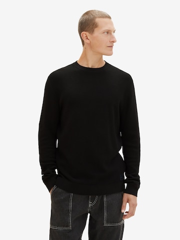 Pull-over TOM TAILOR en noir : devant