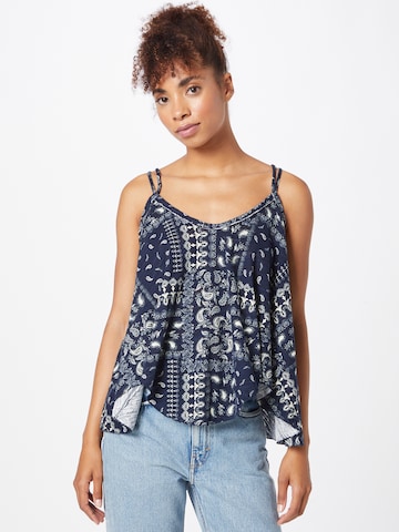 Free People Blouse 'HEY GIRL' in Blue: front