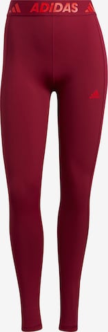 ADIDAS PERFORMANCE Skinny Sporthose in Rot: predná strana