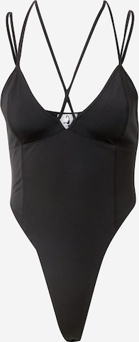 juoda VIERVIER Marškinėliai-glaustinukė 'Davina': priekis