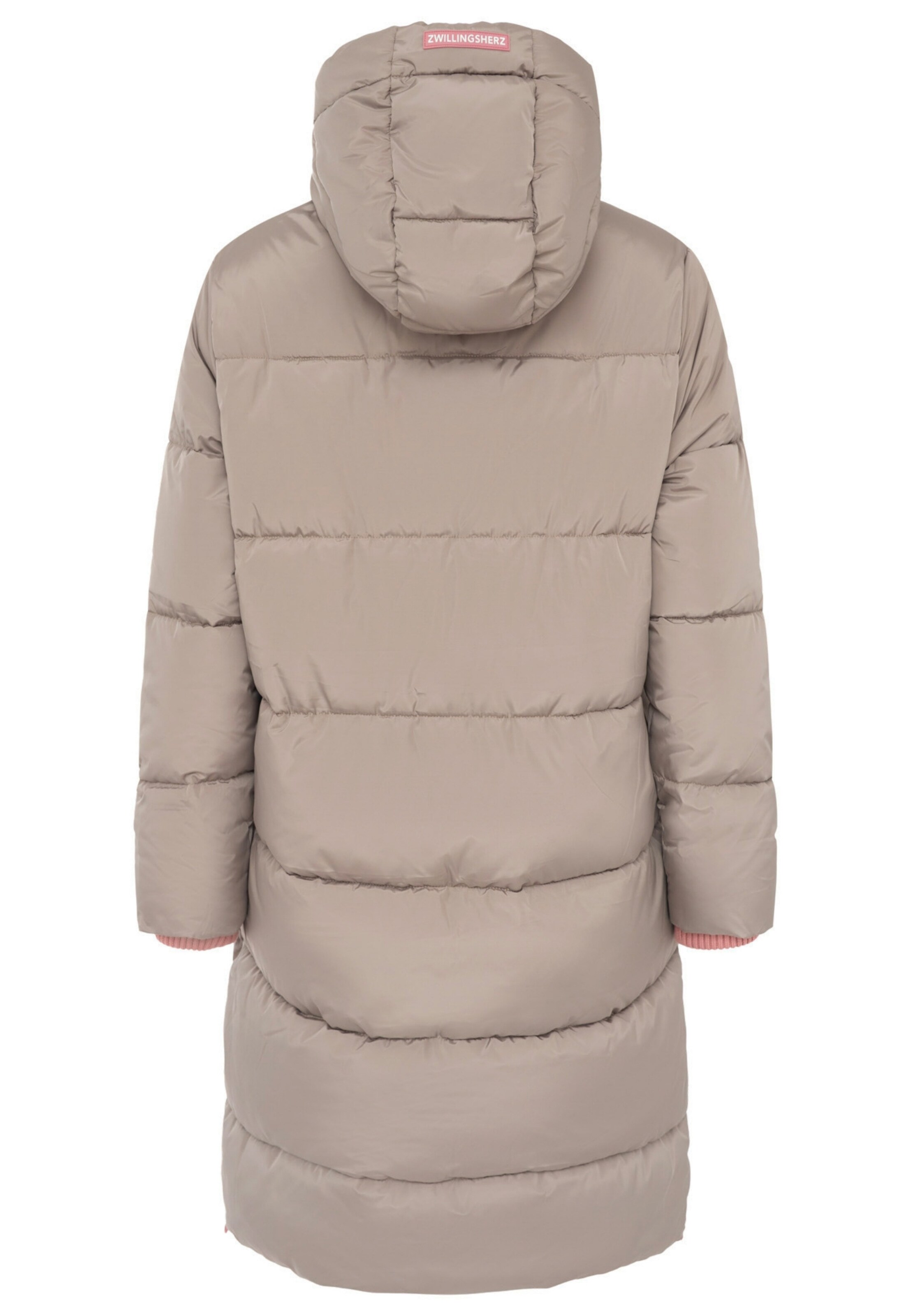 Zwillingsherz Winter coat in Beige: back