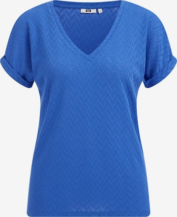 T-shirt WE Fashion en bleu : devant