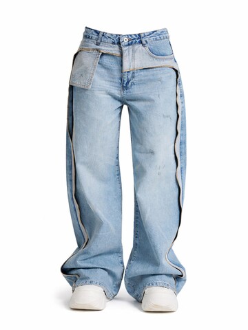 IT'S BASIC Baggy Jeans 'SUPER BAGGY MID RISE JEANS (Lenght 30)' in Blauw