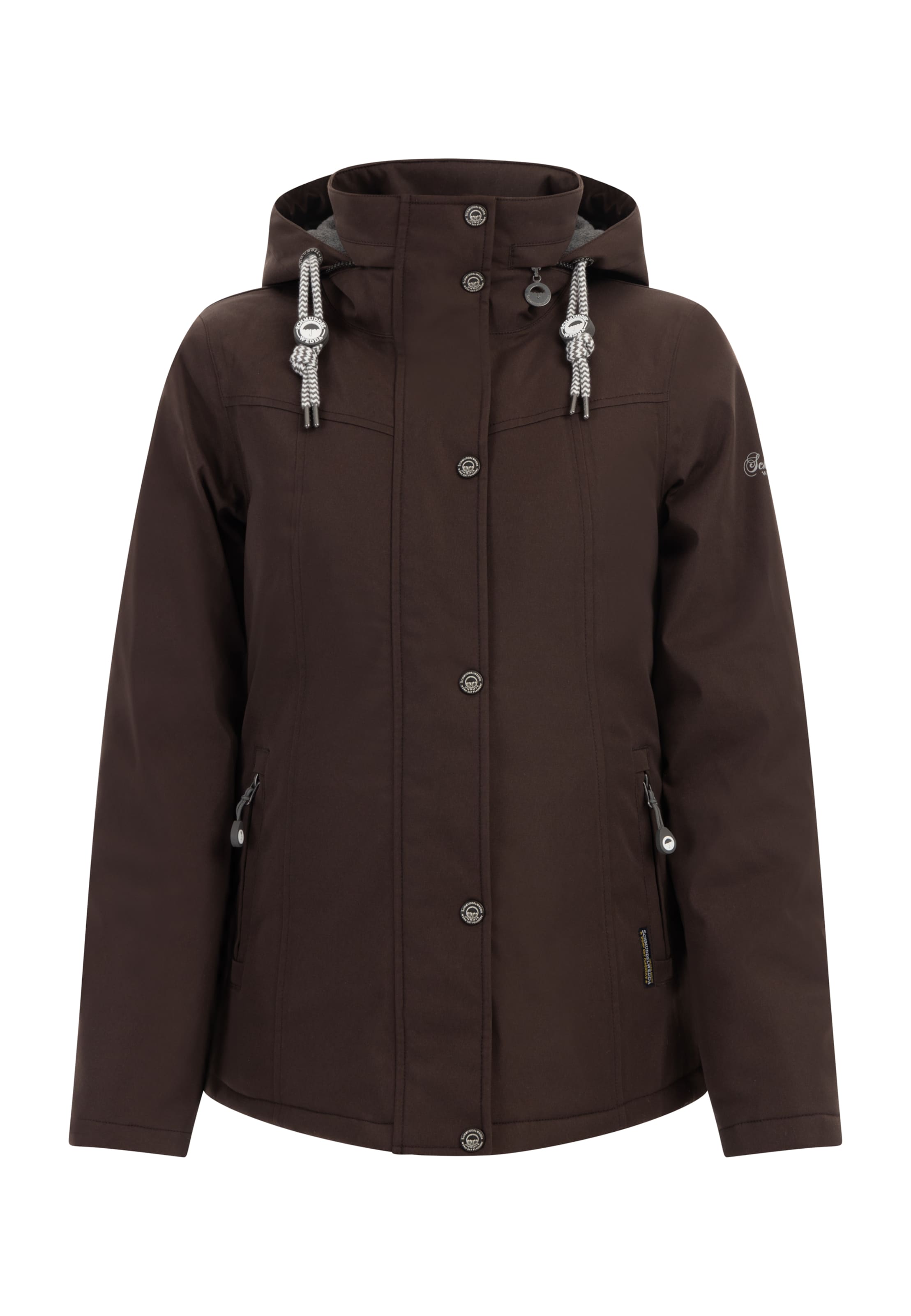 Schmuddelwedda Funktsionaalne jope 'Yepa', värv pruun: eest vaates