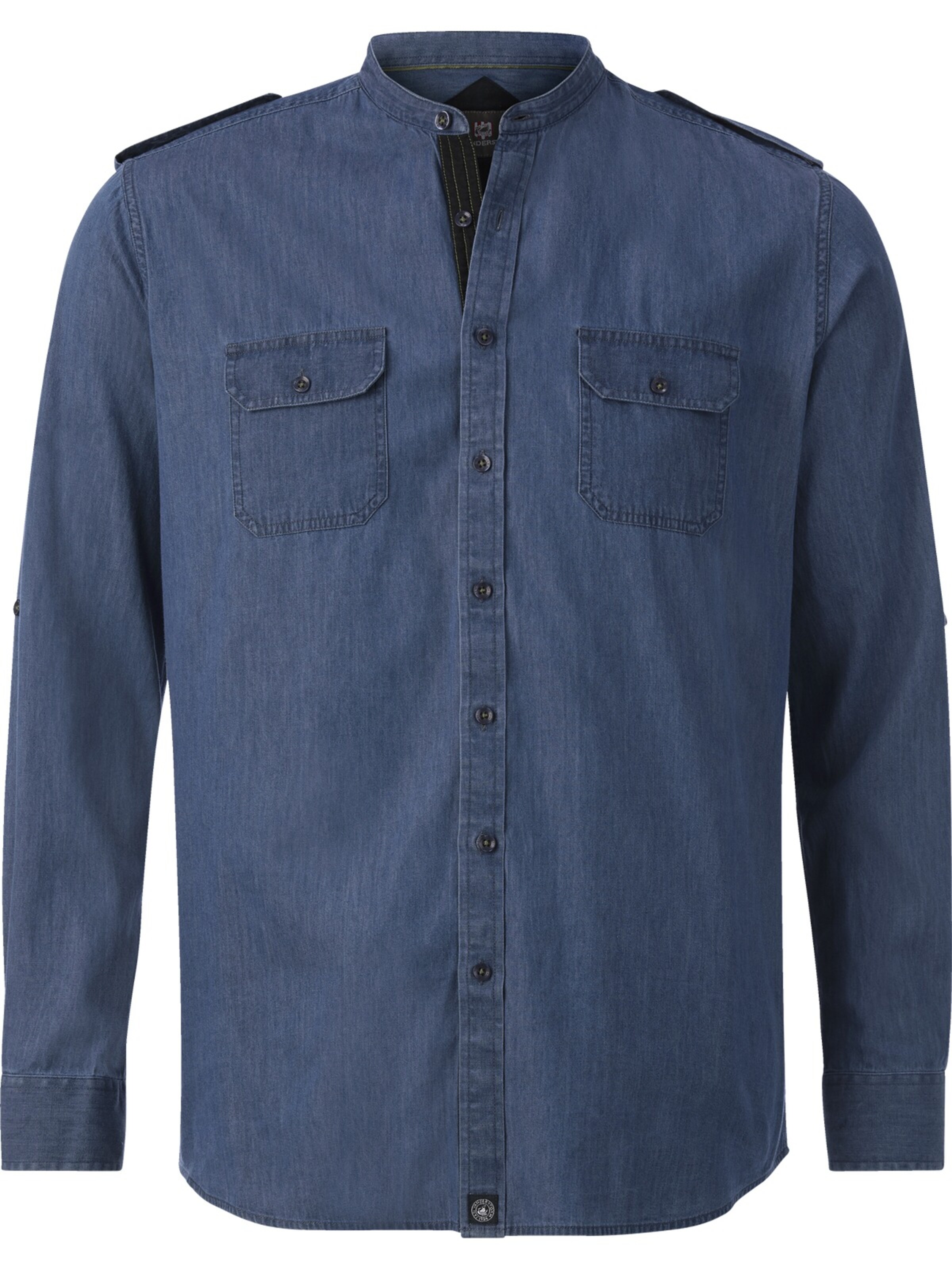 Jan Vanderstorm Comfort Fit Hemd ' Berde ' in Blau: Vorderseite