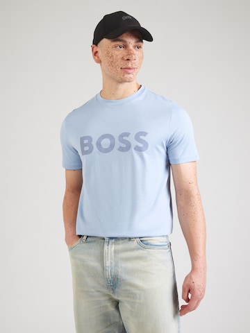 BOSS - Camisa 'Thinking 1' em azul: frente