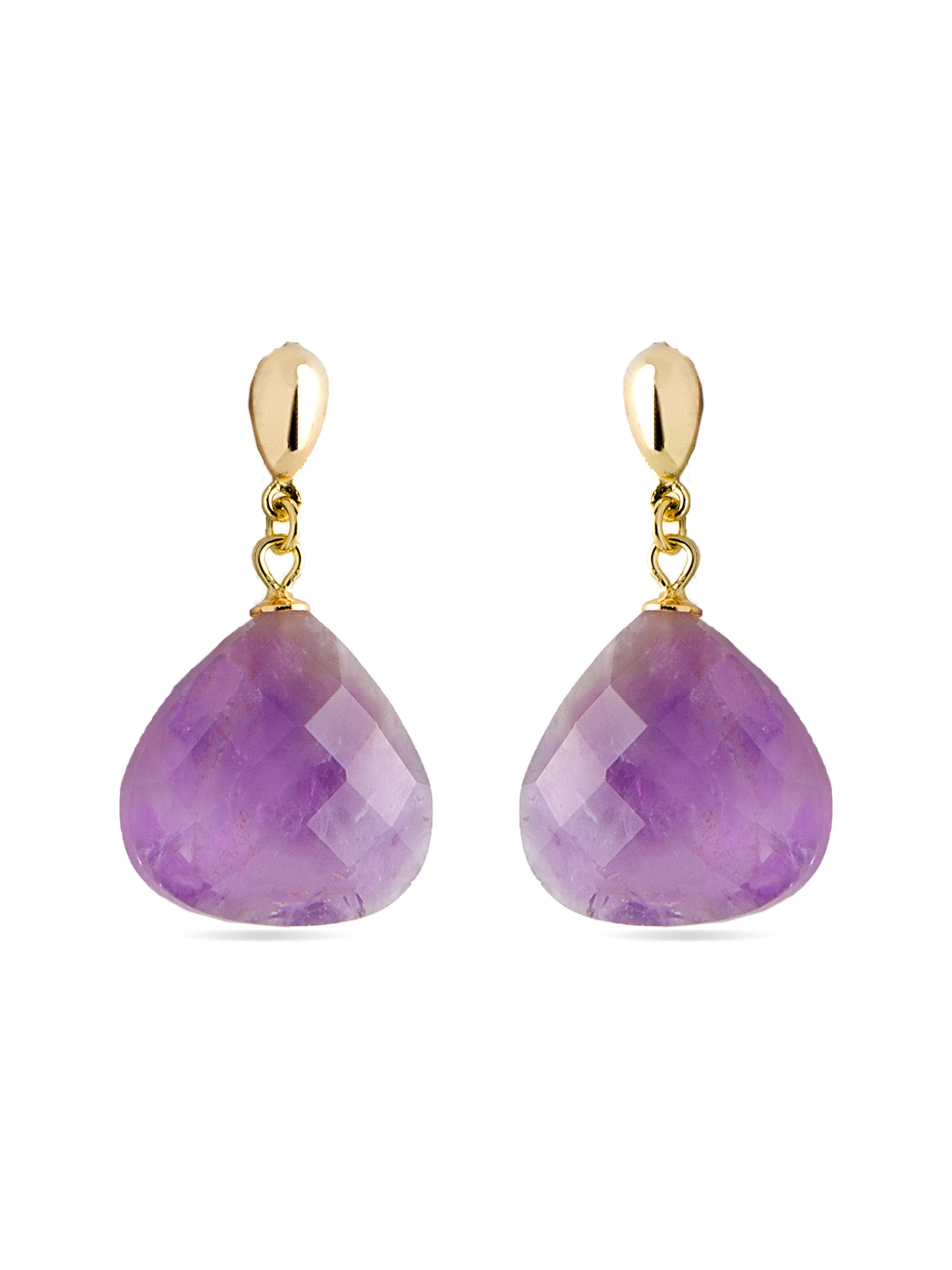 Boucles d'oreilles 'Zoqoyi' Luxenter en violet : devant