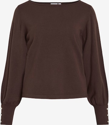 VILA Pullover 'VIAmanda' in Braun: Vorderseite