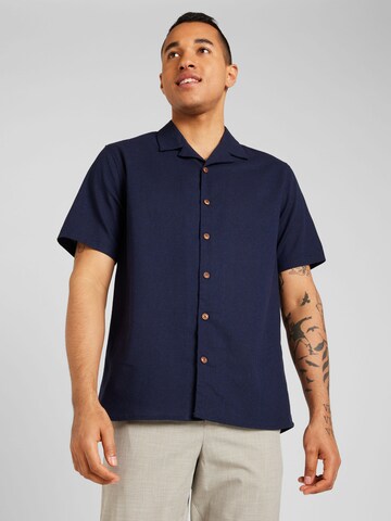 Comfort fit Camicia 'LEO' di anerkjendt in blu: frontale