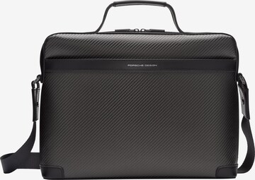 Porsche Design Document Bag in Black: front