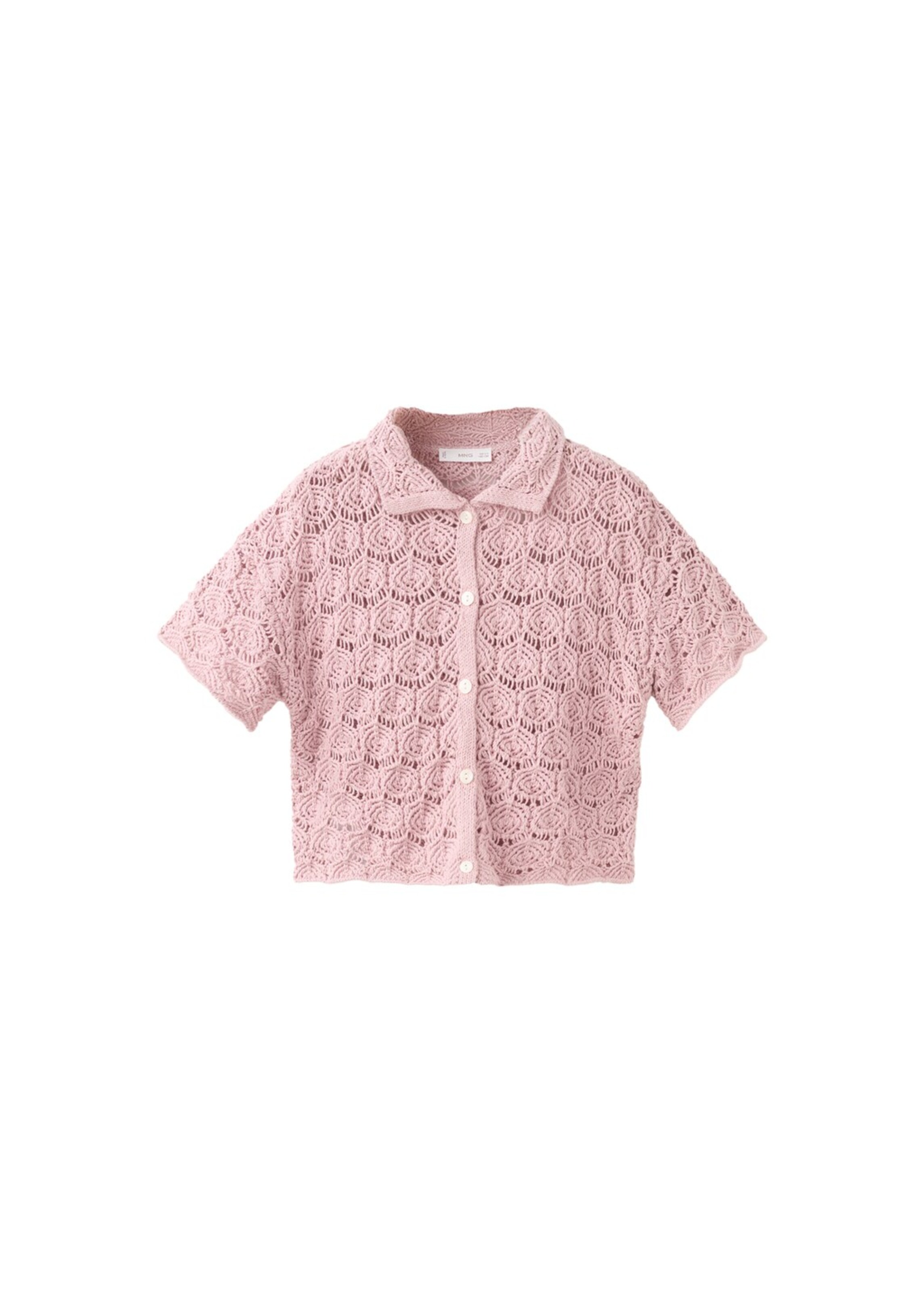MANGO KIDS Knit Cardigan 'Solaris' in Pink: front