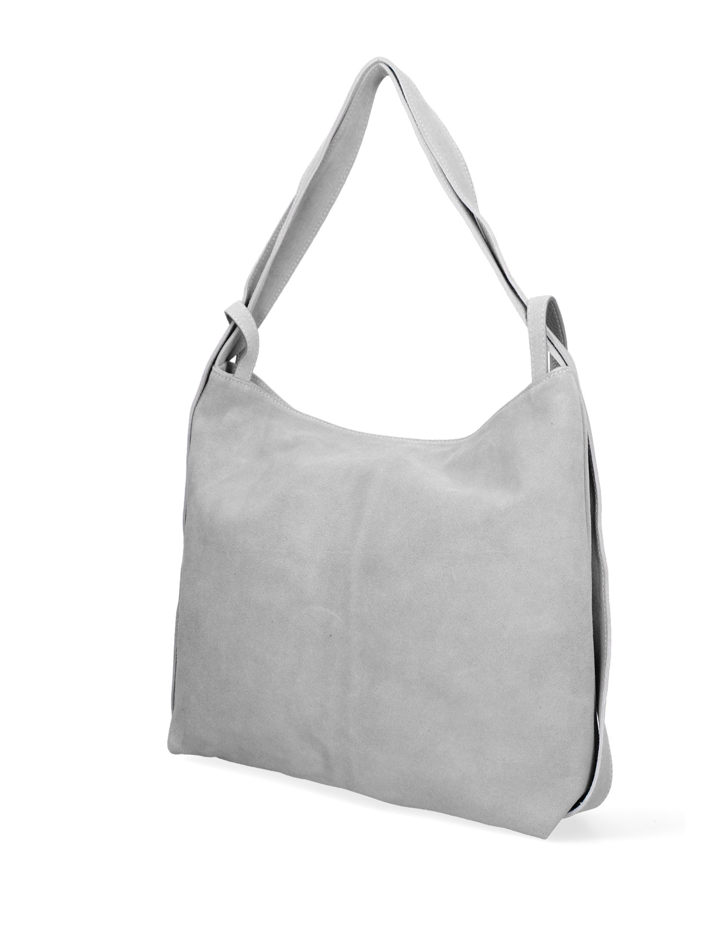 Borsa a spalla di Gave Lux in grigio: frontale