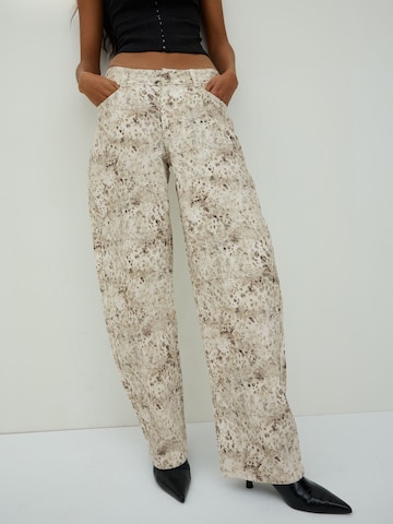 Baggy Jeans di Bershka in beige: frontale