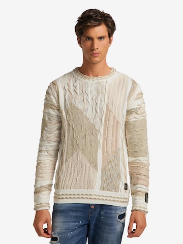 Carlo Colucci Sweater 'Comper' in Beige: front