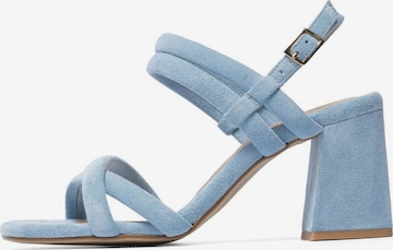 Bianco Sandalen met riem 'CHARLENE' in Blauw: voorkant