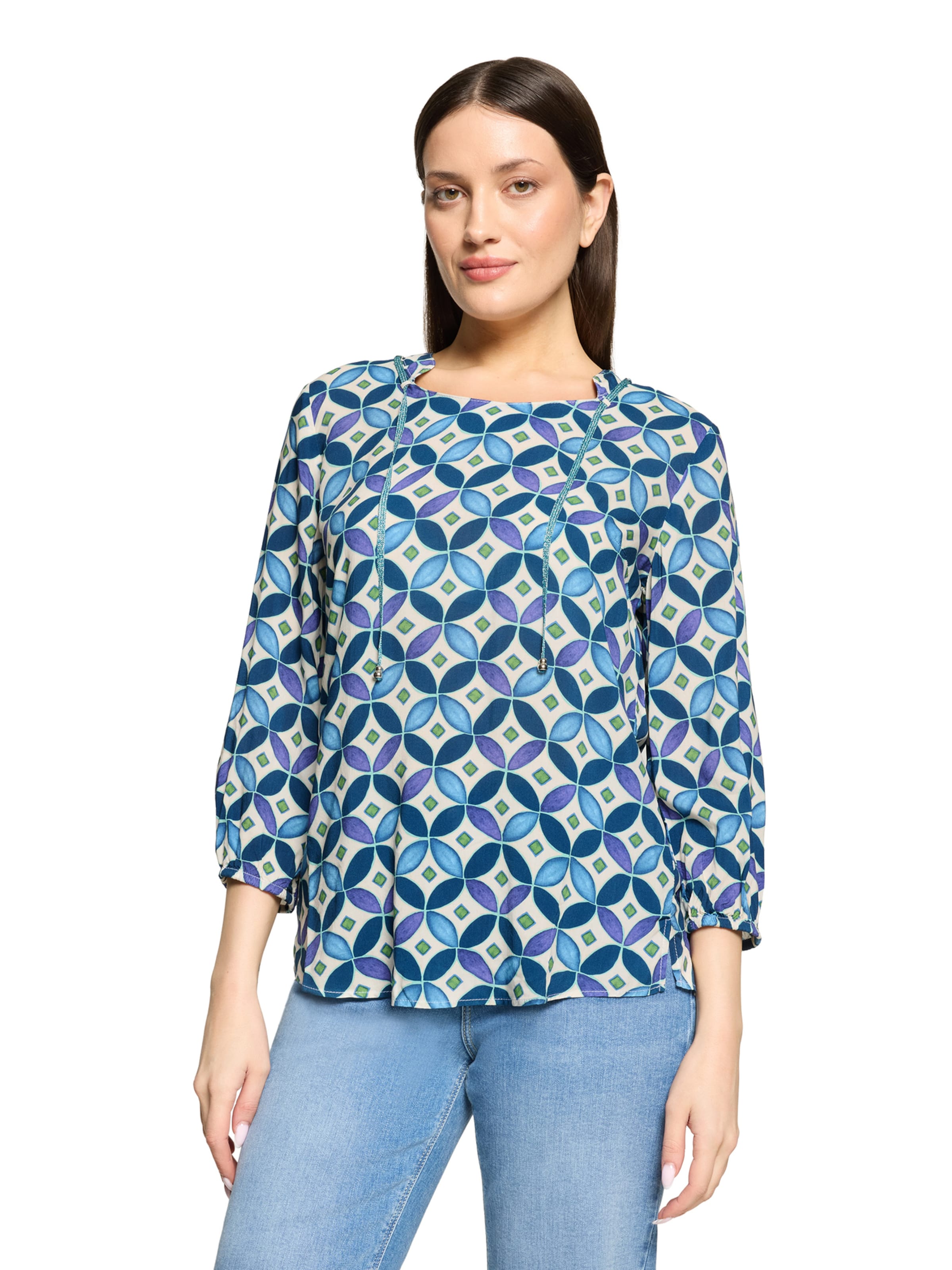 Camicia da donna di Cartoon in blu: frontale