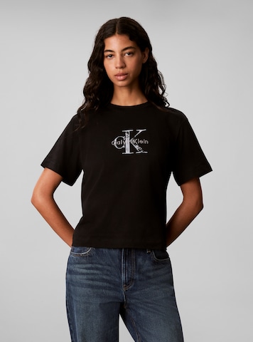 Calvin Klein Jeans Shirt in Zwart: voorkant