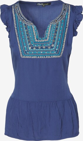 KOROSHI Blouse in Blauw: voorkant