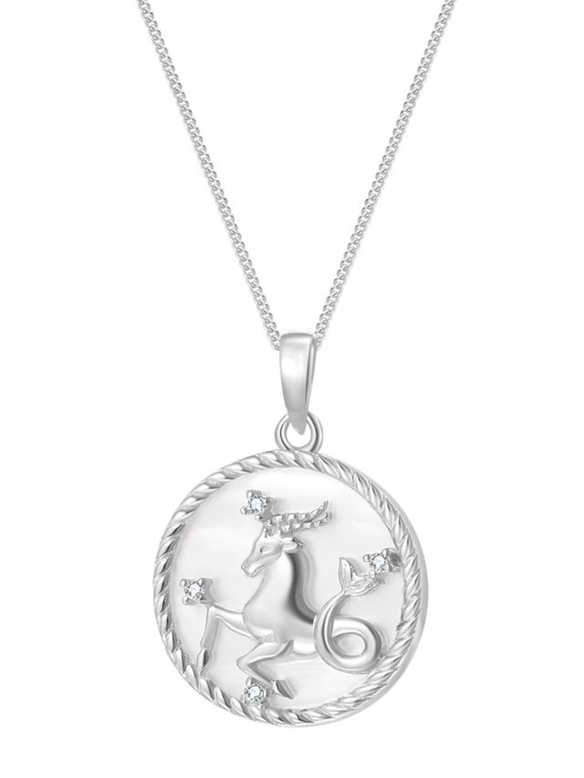 Hey Happiness - Cadena 'Capricorn' en plata: frente
