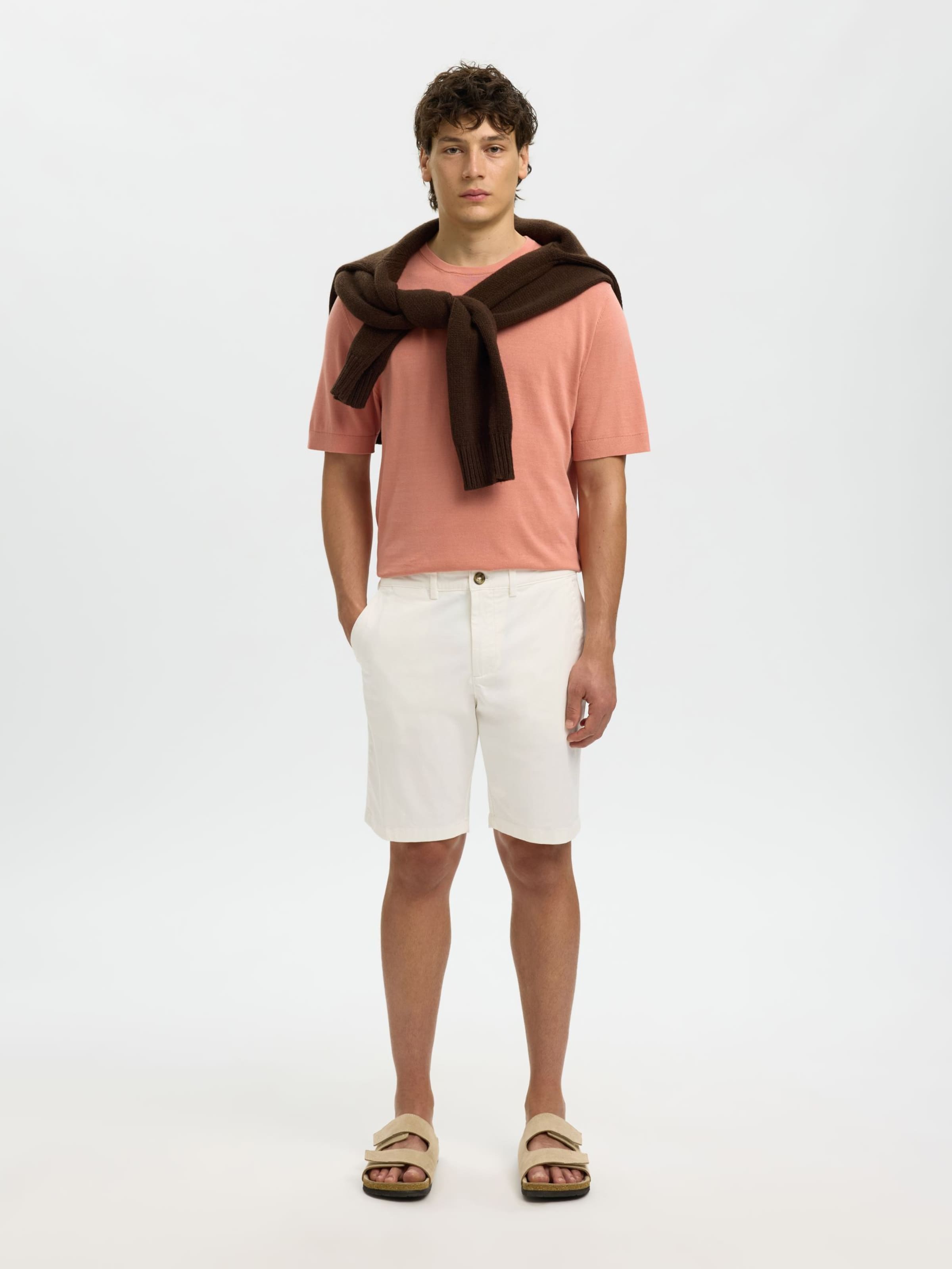 SELECTED Slimfit Shorts 'SLHMiles' in Weiß