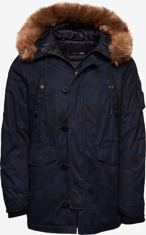 Superdry Regular fit Winter Parka in Blue: front