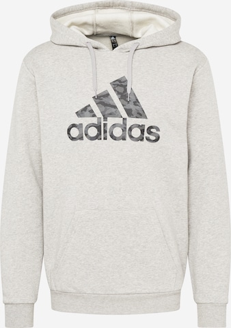 ADIDAS SPORTSWEAR - Sweatshirt de desporto 'Camo' em cinzento: frente