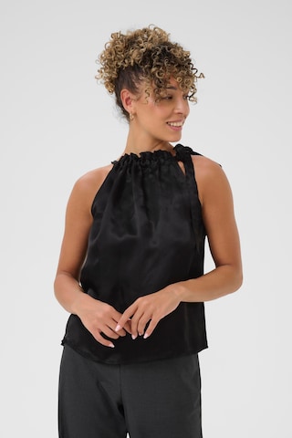Cream Blouse 'Viria' in Zwart: voorkant