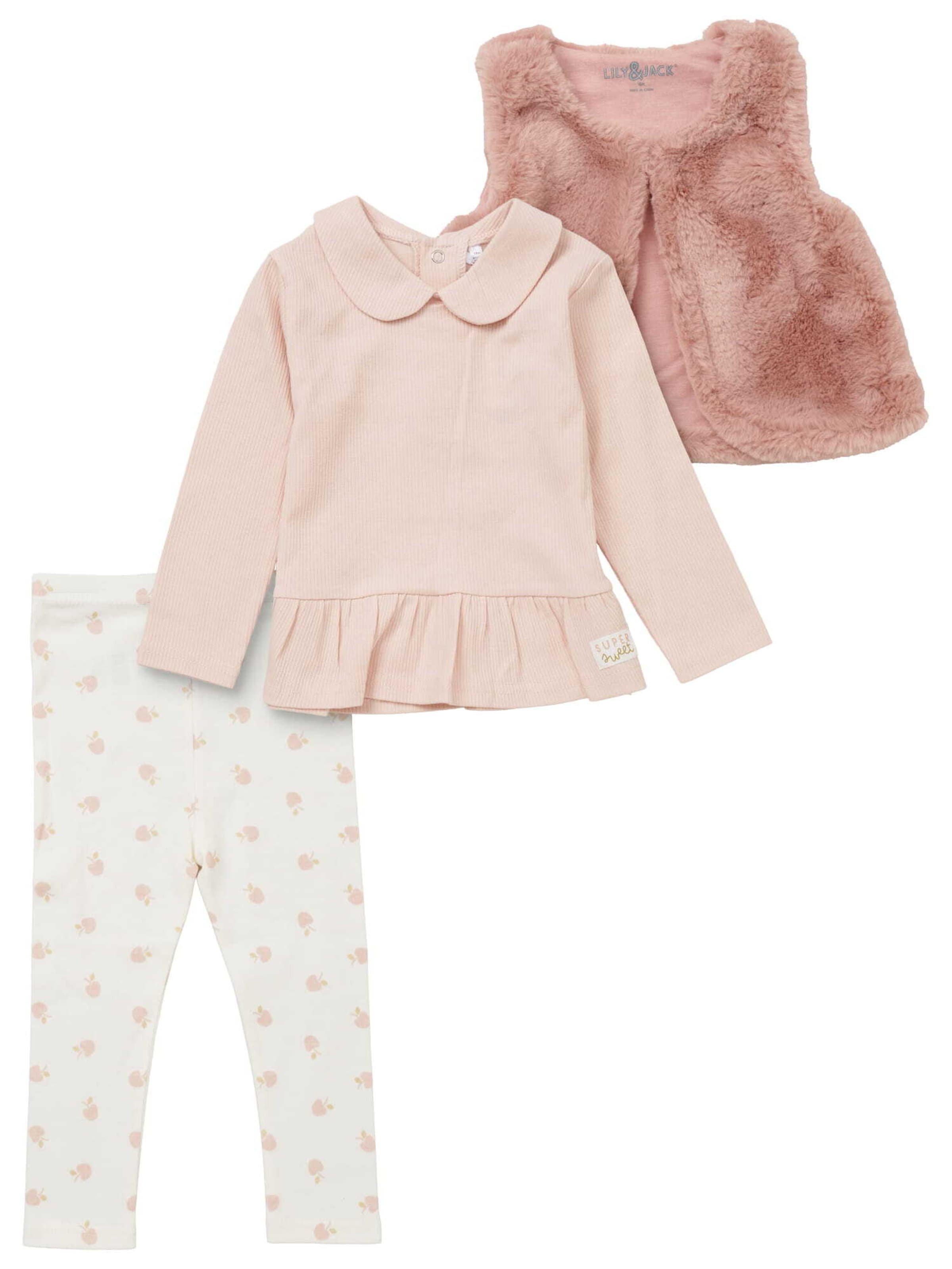 Lily & Jack Set ' Erdbeeren ' in Beige: Vorderseite