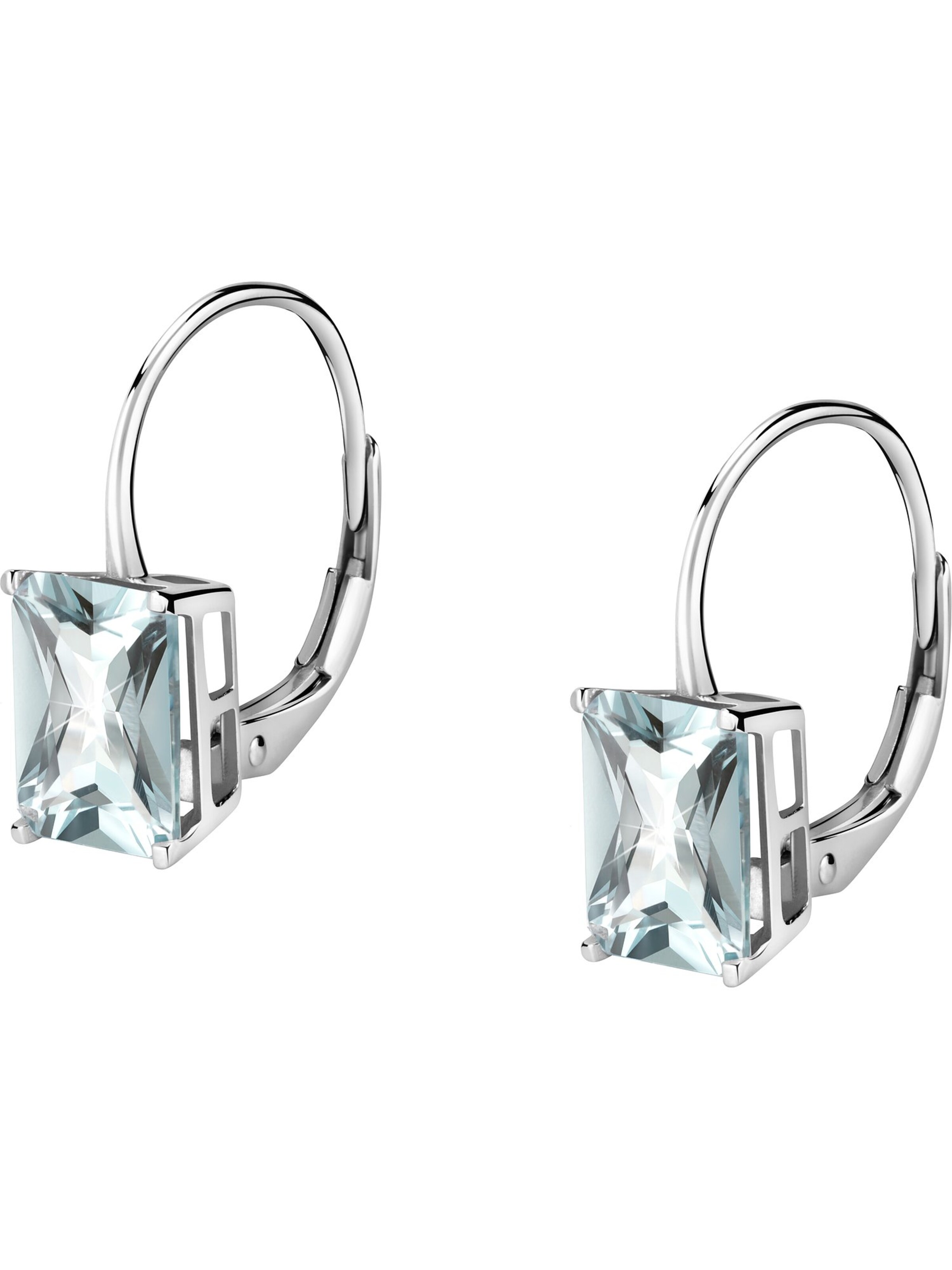 CHRIST Earrings in Light blue / White, Item view