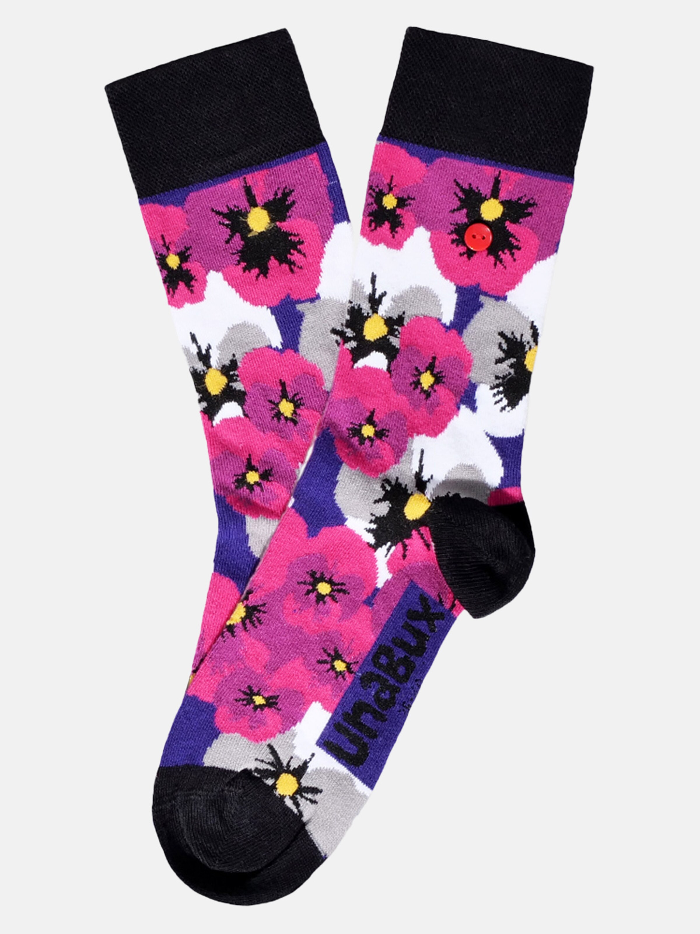 UNABUX Freizeitsocken ' GRUMBLE IN THE JUNGLE ' in Pink