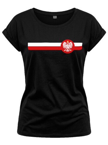 MAKAYA Shirt 'Polen Wappen' in Black: front