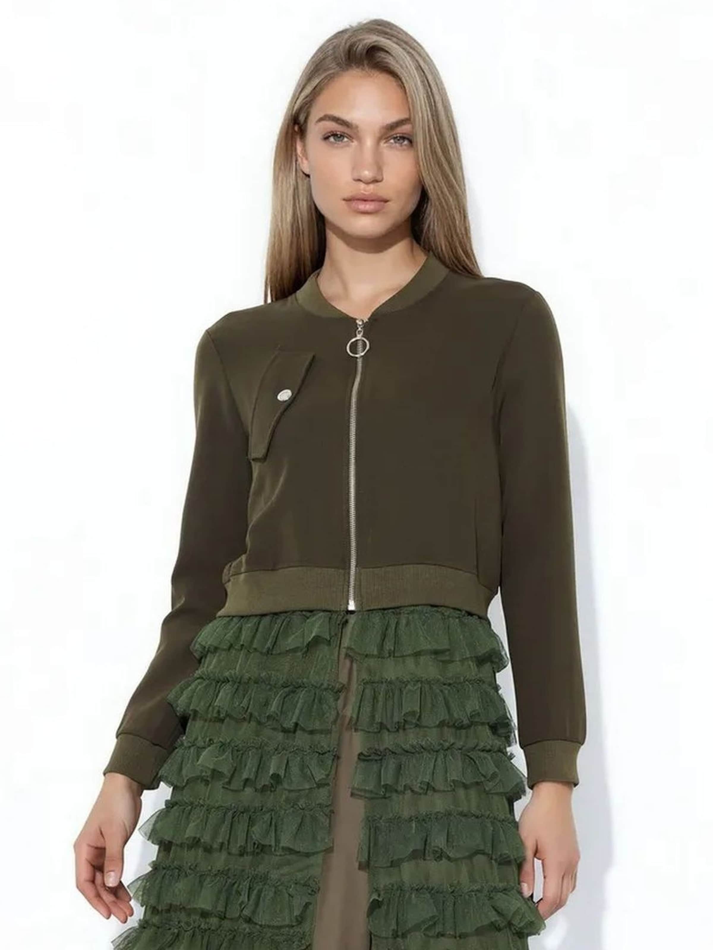 Giacca di mezza stagione di MSN Collection in verde: frontale