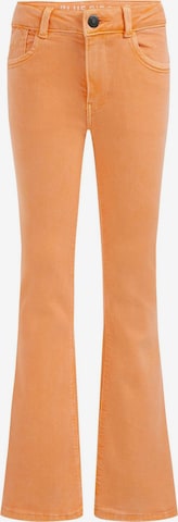 WE Fashion - Flared Calças de ganga em laranja: frente