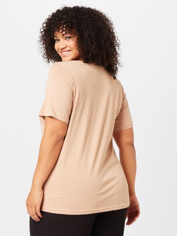 Zizzi T-Shirt 'DANNA' in Beige