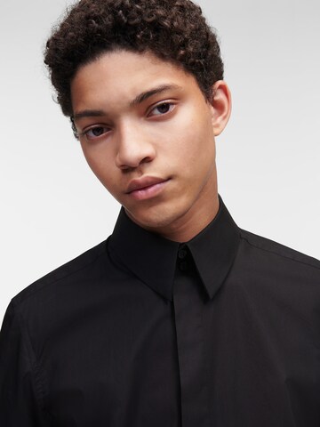 Karl Lagerfeld Regular fit Button Up Shirt 'Classic Poplin' in Black