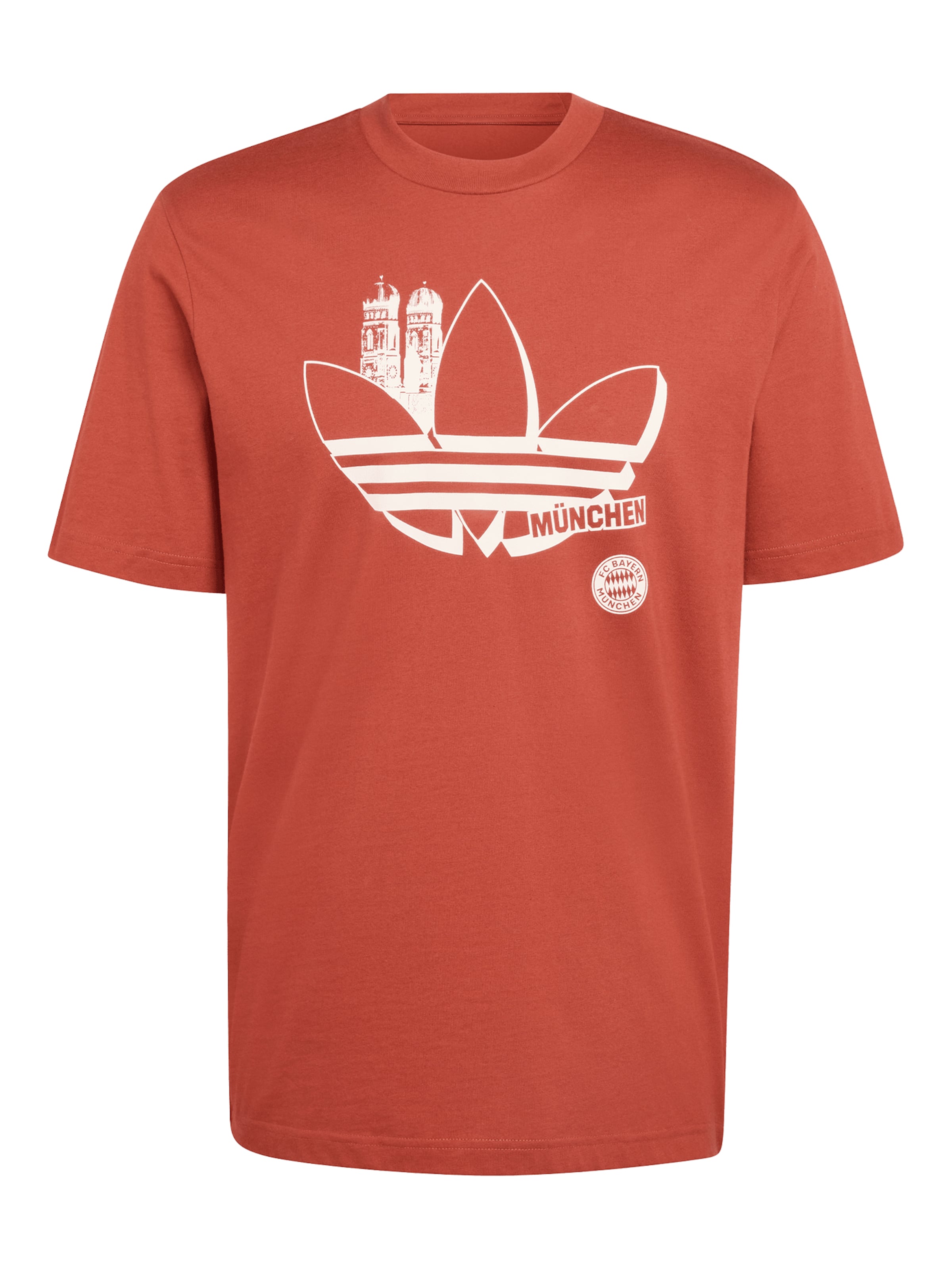 ADIDAS ORIGINALS T-Shirt Graphic München in rot / weiß, Produktansicht