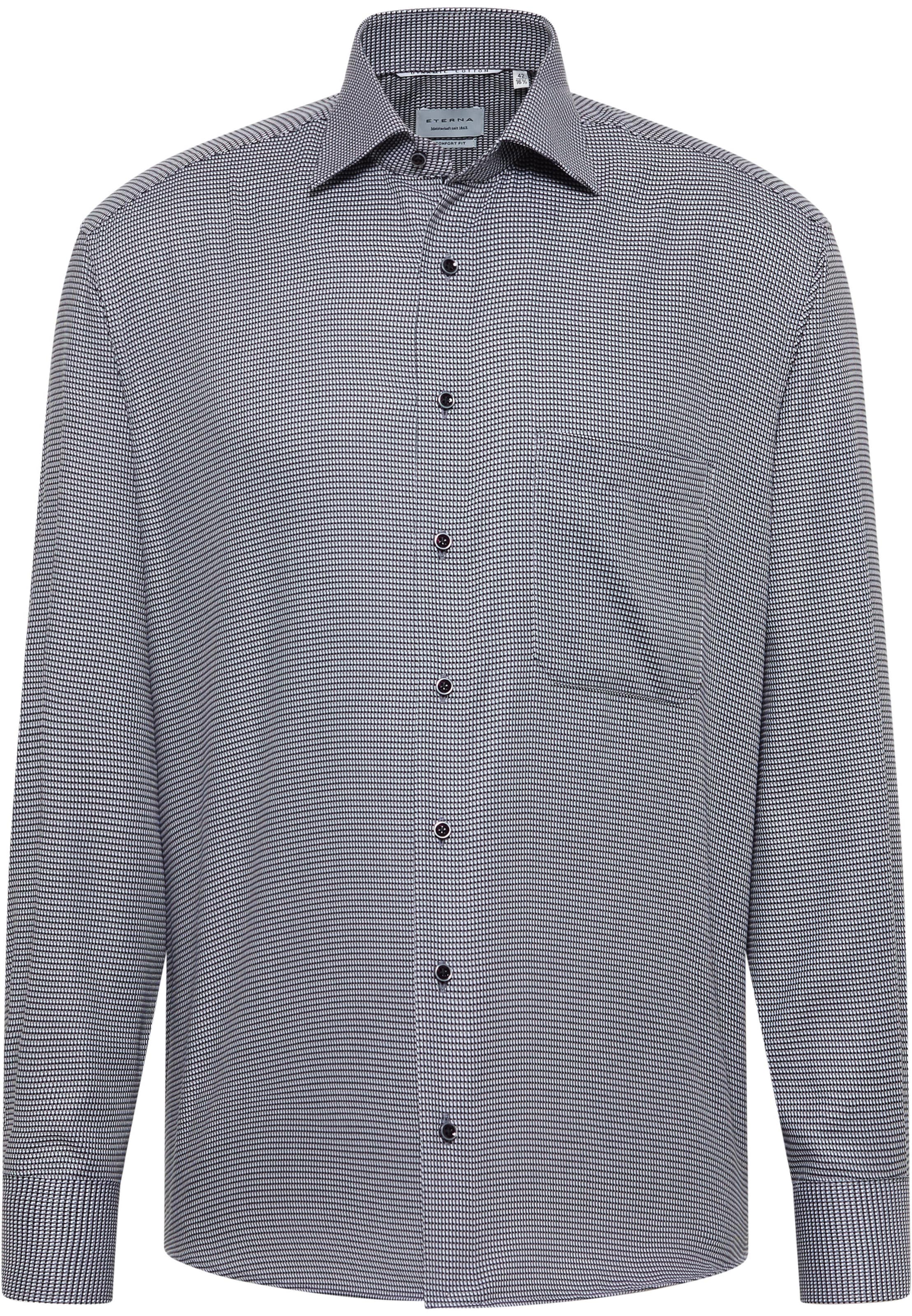 ETERNA Comfort Fit Hemd in Grau: Vorderseite