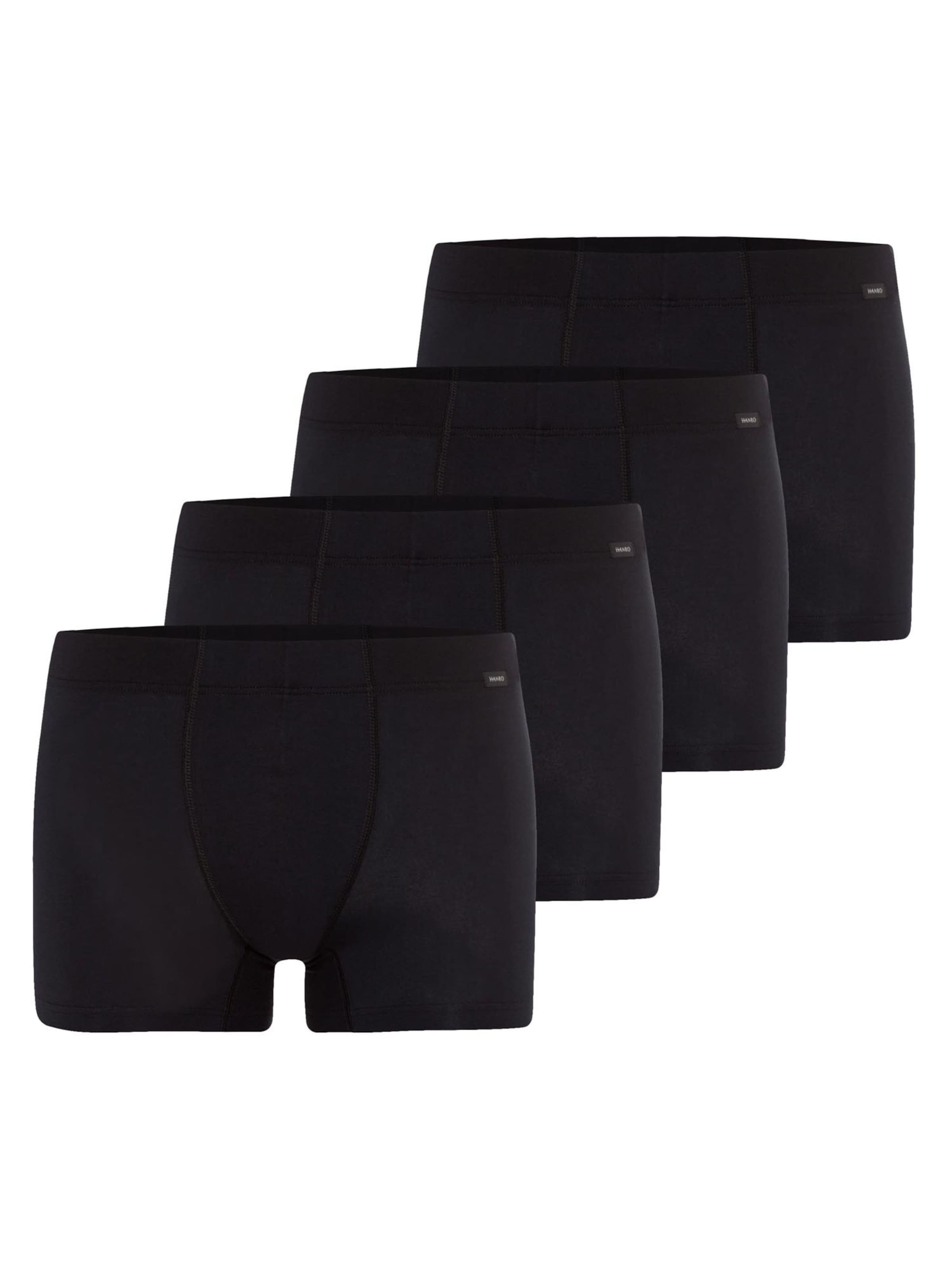Hanro Boxershorts 'Cotton Essentials'‌‌‌‌‌ in Schwarz: Vorderseite