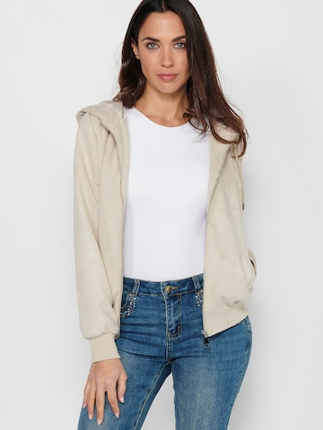 KOROSHI Sweatjacka i beige